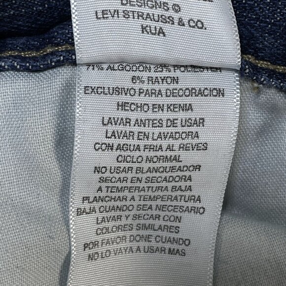 Levis Jeans Womens Size 12R Blue 514 Slim Straight Leg Mid Rise Dark Wash 26x26 - Picture 13 of 13
